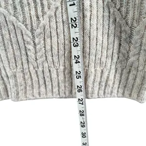 Talbots Sweater Womens XL‎ 0X Cream Diamond 3D Knit Pullover Cottage Fisherman thumbnail 8