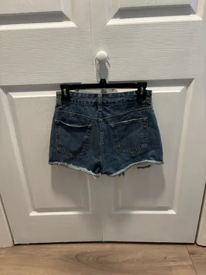 Dark denim jean shorts Blue thumbnail 2