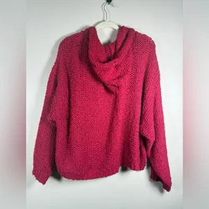 Anthropologie Pilcro Sailcloth Hooded Cropped Sweater Sz XL Loose Knit thumbnail 13