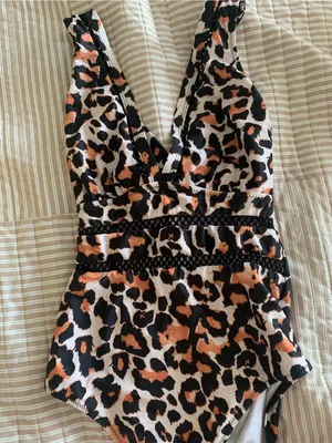 Women’s Leopard Print One-Piece Swimsuit thumbnail 1