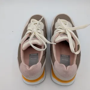 Dolce Vita x GREATS Evana Sneakers Womens 8 Taupe Suede Nylon Lace Up‎ Collab thumbnail 6