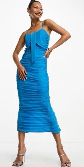 ASOS Vibrant Blue Maxi Dress Size 6 thumbnail 1