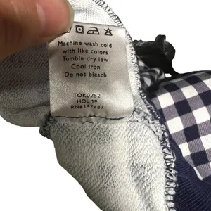 Draper James Natalie Sweatshirt in Navy Blue Gingham Size Medium‎ thumbnail 8