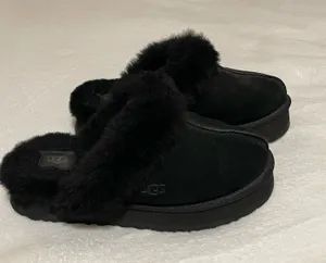 UGG Black Platform Slippers Disquette thumbnail 1