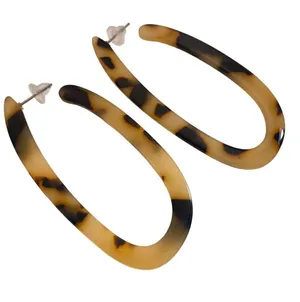 Women's Trendy Fashion Jewelry Accessories Acrylic Statement Bold Hook Earrings thumbnail 2