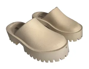 Play Platform Clogs Sandals Cream White Chunky Lug Sole Mule Shoes Size 8 EUR 39 thumbnail 1