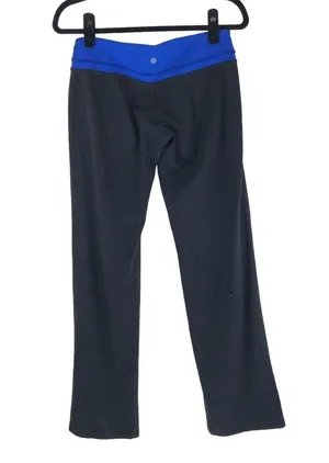 Lululemon Womens Groove Pants Flare Black Blue 8 thumbnail 2