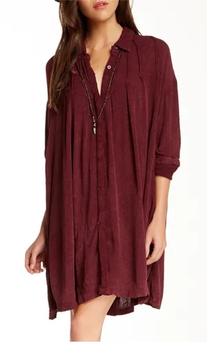 Free People Size Medium Spin Me Tunic Shirt Dress thumbnail 1