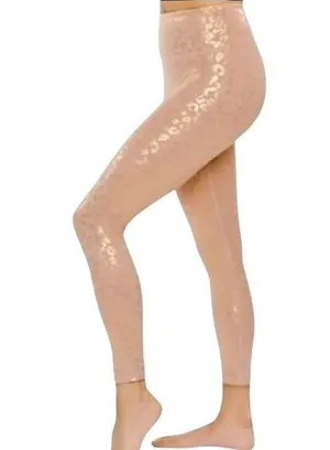 Zyia Active Light N Tight Leggings High Rise Foil Gold Leopard Unicorn 8-10 thumbnail 1