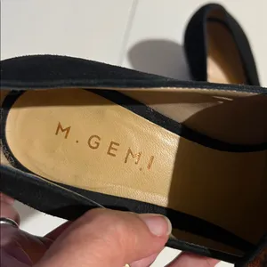 M. Gemi Lettura Block Heel buckled Fringe Loafer size 37 made in Italy leopard thumbnail 9
