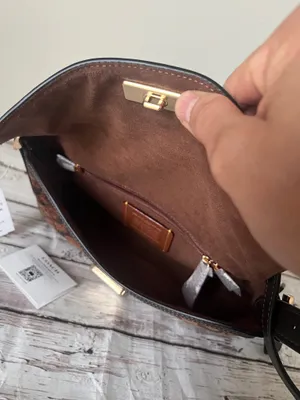 Coach Etta Small Flap Bag In Signature Chenille thumbnail 12