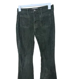 Gap 70s Flare High Rise Corduroy Pants 8P‎ Mistletoe Green Patch Pocket 29 thumbnail 2