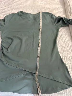 Lululemon Women's Rulu Gathered-Waist Longsleeve Running Top Size Small Athletic thumbnail 7