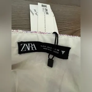 NEW! Zara Small Top Bustier Corset Crop‎ Top Tweed Plaid Pink Purple thumbnail 7