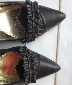 Rampage Brown Faux Leather Pointed Toe Heels Shoe Size 9.5 thumbnail 3