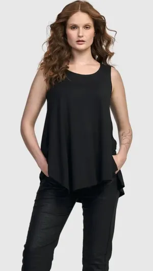 ALEMBIKA Essential Point Hem Tank Top‎ In Black Size 6 thumbnail 1