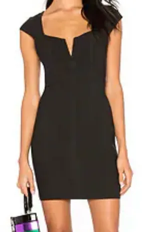 Free People Lia Black Denim Mini Dress Small thumbnail 1