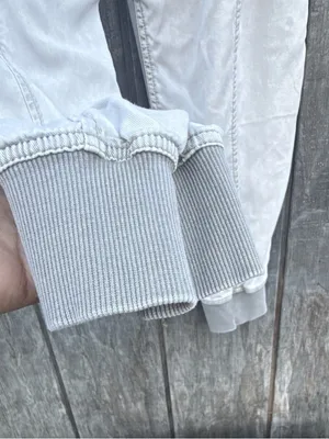 Anthropologie Women Gray Solid Jogger Pants Tapered Elastic Waist Pockets Sz M thumbnail 8