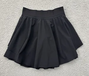 Lululemon Court Rival High Rise Skirt Skort Black Athletic Tennis Women's 2 Tall thumbnail 1