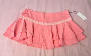 Forever 21 x Betsy Johnson Pink Lace Rosette Skirt thumbnail 5