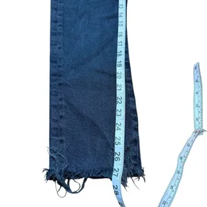AGOLDE Toni Mid Rise‎ Straight Leg Jeans Black Raw Hem Size 26 A133D-3002 thumbnail 7