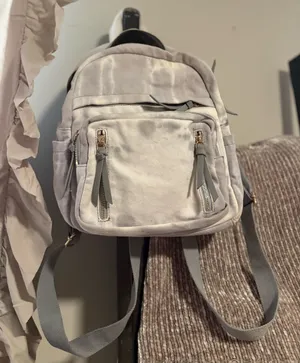 Women’s Light Gray Mini Backpack thumbnail 1