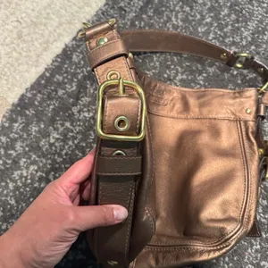 Coach Metallic Brown Shoulder Bag thumbnail 3
