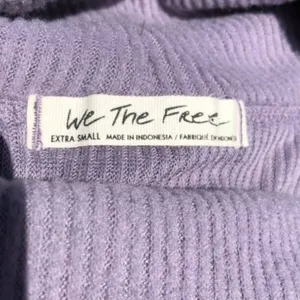 Free People Long Sleeve Ribbed Sweater Top Purple XS thumbnail 8