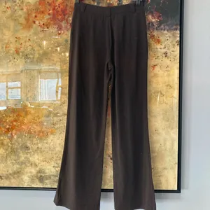 St. John Womens Brown Dress Pants with Belt Loops Sz S Retail $795 thumbnail 3