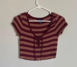 Forever 21 Lace-up Crop Top thumbnail 1
