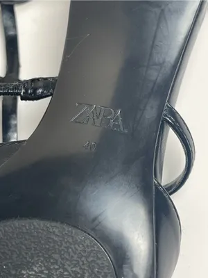 Zara Black Pearl Strappy Kitten Heel Pointed Toe Pumps NWT Size 9 / EUR 40 thumbnail 10