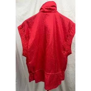 Vintage 80'S Lavon‎ Sport Women's Medium Neon Pink Retro Nylon Ski Vest Jacket thumbnail 8