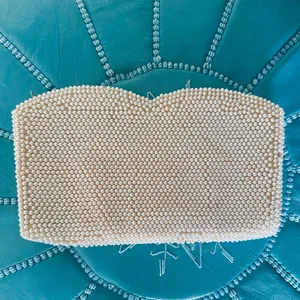Vintage Faux Pearl Beaded Clutch thumbnail 3