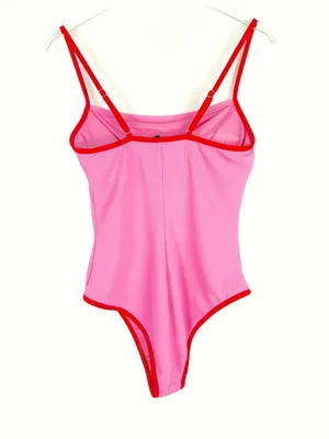NWT Wild Fable Pucker Textured One Piece Swimsuit Pink Size Medium M 8-10 NEW thumbnail 9