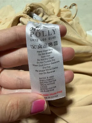 Oh Polly NWT Women's Ruched Tie-Strap Mesh Dress sand 8 thumbnail 7