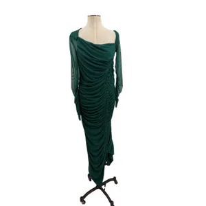 Club L London Sweet‎ Dreams Green Ruched Mesh Maternity Maxi Dress US 10 thumbnail 3