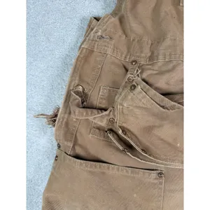 Carhartt Bib Overalls Double Knee Nail apron 2XL 46x30** Made USA Vtg Work Farm thumbnail 3