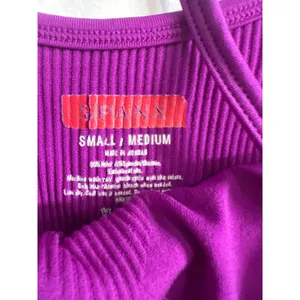 Spanx Ribbed Camisole Purple Seamless Tank Top Adjustable Straps Small Medium thumbnail 3