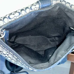 COACH monogram crossbody bag. Black and grey thumbnail 11