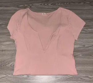 Intimately Free People Pink V Neck Bodysuit thumbnail 1