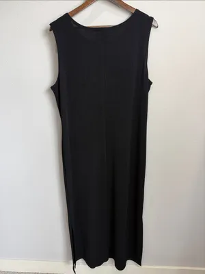 Coldwater Creek Black Sleeveless Long Straight Dress Size XL thumbnail 2