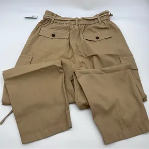 GAP Women's 6 Pocket Tan 100% Cotton Cargo Pants Double Belt-Size 4 thumbnail 3