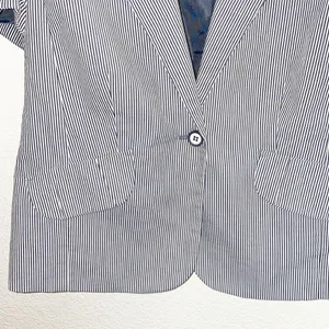 Grace Elements Shirt Sleeve Pin Striped Blazer thumbnail 3