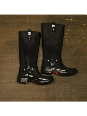 NWT Michael Michael Kors Womens Stormy Rain Boot Harness 40F2STFB5Q Black 8M thumbnail 6