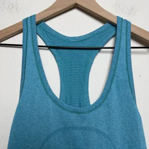 Lululemon Women Swiftly Tank Top Size 6‎ Blue Swiftly Tech Racerback Heathered thumbnail 4