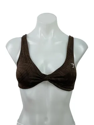 Gymshark Adapt Animal X Whitney Seamless Twist Front Brown Sports Bra Size S thumbnail 1