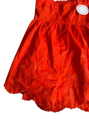 UMGEE Orange Eyelet Romper Size Small NEW NWT thumbnail 5
