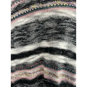 Bobbie Brooks‎ Women Medium Multi Color Striped Open Knit Crew Neck Sweater thumbnail 4