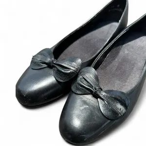 Munro Women’s Size 10 Black Leather Bow Ballet Flats Low Heel Comfort Shoes thumbnail 6