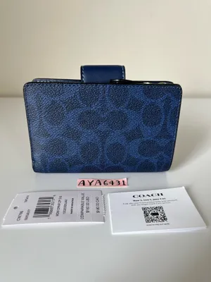 Coach Medium Corner Zip Wallet In Signature Canvas thumbnail 2